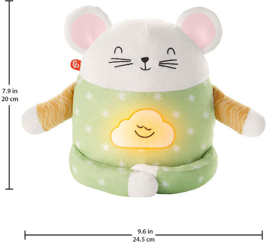 Fisher Price Sleep Toy Mouse - Friend made of Fabric with Sounds for 0++ Months
