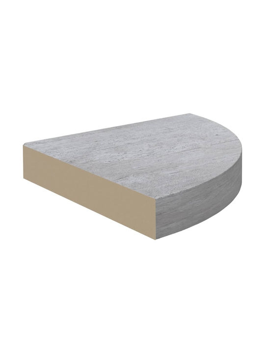 Corner Shelves Wall Grey Concrete 2pcs 35x35x3.8cm