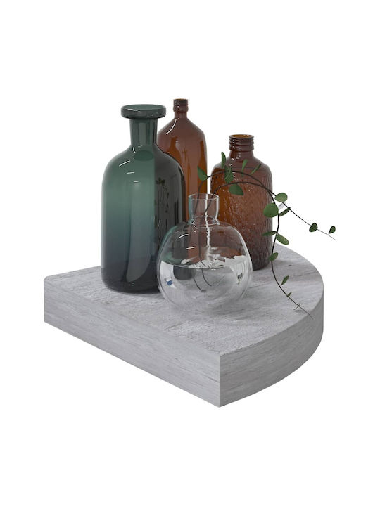 Corner Shelf Wall Grey Concrete 25x25x3.8cm