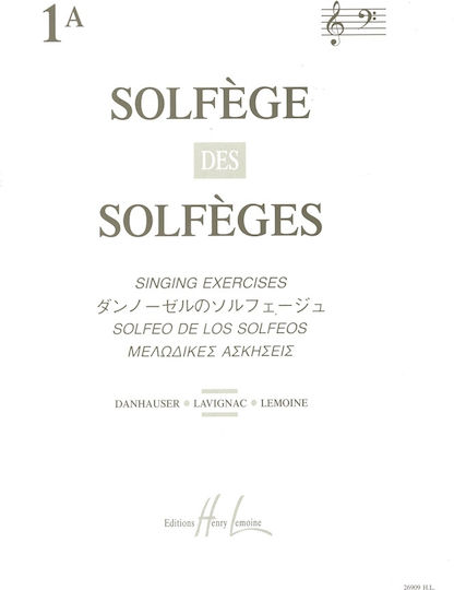 Henry Lemoine Solfege Des Solfeges Theory Book Vol.1A