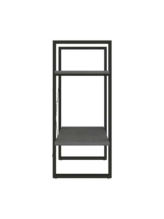 Bibliotecă Gri - Negru 60x30x70 cm