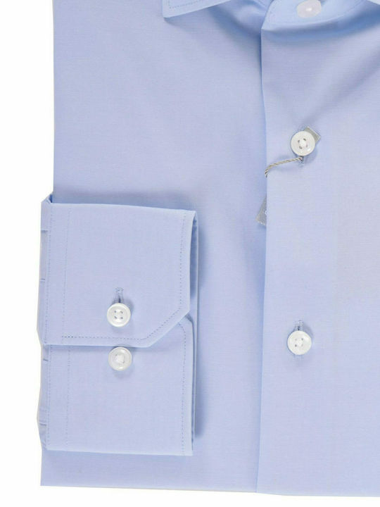 Michael Kors Men's Shirt Long Sleeve Cotton Light Blue