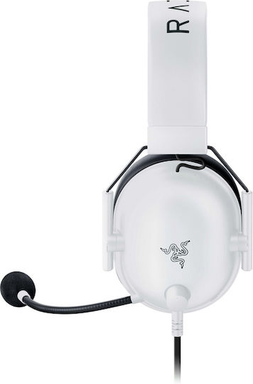 Razer BlackShark V2 X Over Ear Gaming Headset με σύνδεση 3.5mm Λευκό for Nintendo Switch / Nintendo Switch 2 / PC / PS4 / PS5 / XBOX