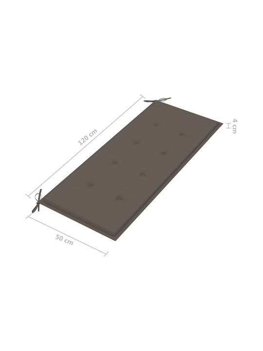 Bench Outdoor Bamboo with Pillows 118x38x45cm