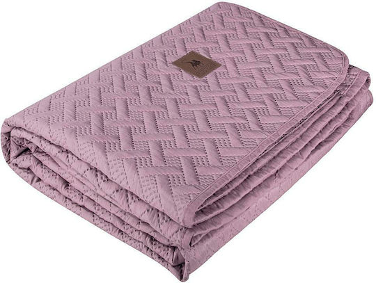 Greenwich Polo Club 2482 Coverlet Queen Size Microfiber Violet 220x240cm
