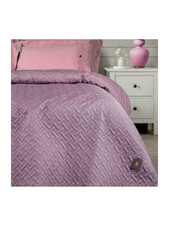 Greenwich Polo Club 2482 Coverlet Queen Size Microfiber Violet 220x240cm