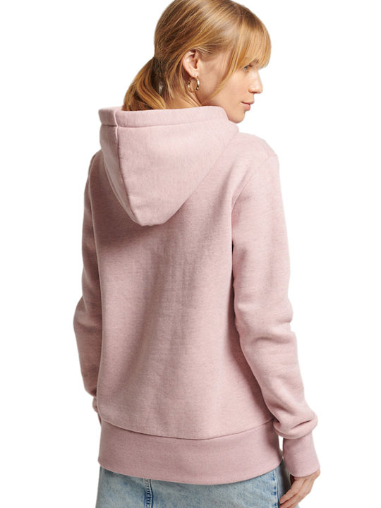 Superdry Script Style College Women's Hooded Sweatshirt Pink