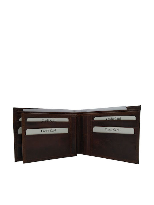 Leather Men's Wallet Classic Brown
