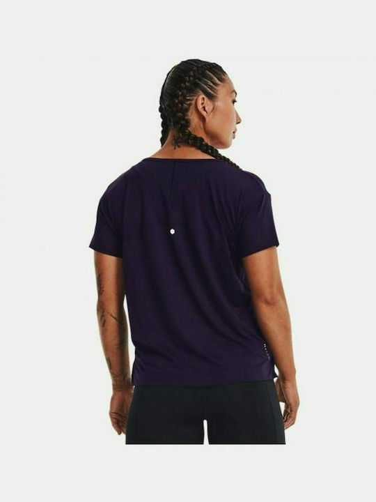 Under Armour Femeie Sport Tricou cu Decolteu în V Monocrom Violet