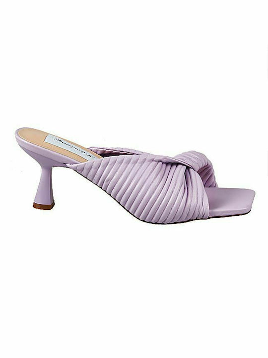 Elenross Thin Heel Mules Purple