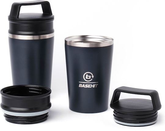 Basehit Κούπα Ποτήρι Θερμός Ανοξείδωτο BPA Free 300ml Forest Green
