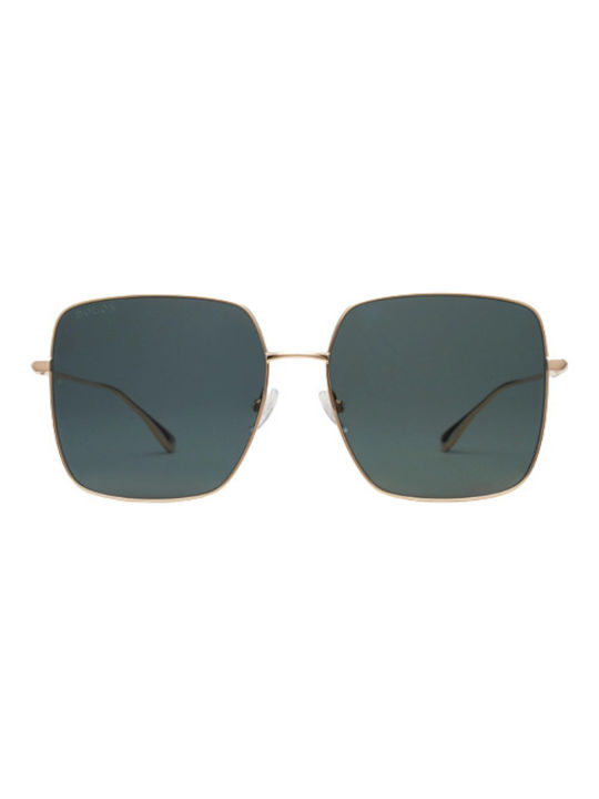 Bolon Women's Sunglasses with Gold Metal Frame and Green Lens BL7152C60