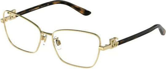 Dolce & Gabbana Γυναικείος Μεταλλικός Σκελετός Γυαλιών Πεταλούδα σε Χρυσό Χρώμα DG1338 1354
