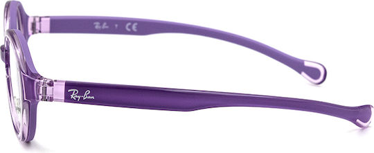 Ray Ban Children's Plastic Eyeglass Frame Purple RB9075V 3880