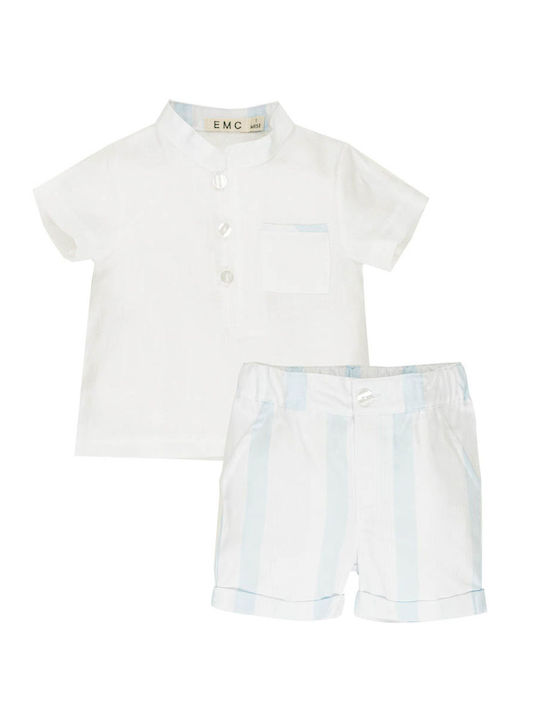 Baby linen shirt and shorts set EMC CO2976 for boys (6-18 months)