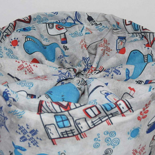Decocraft Kinder Aufbewahrungssack Faltbar aus Stoff Faros Blau 50x20x55cm 1Stück