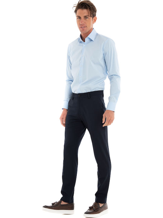 Long-sleeved Cotton Shirt Light/Pastel Blue
