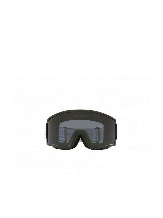 Oakley Target Line Μάσκα Ενηλίκων Μαύρη με Φακό Φιμέ Μαύρο