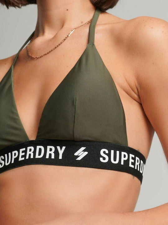 Padded Triangle Bikini Top Khaki