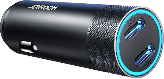 Joyroom JR-CL13 Φορτιστής Αυτοκινήτου 50W Γρήγορης Φόρτισης με Θύρες: 2xUSB Γκρι Χρώμα