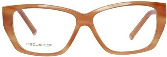 Dsquared2 Plastic Eyeglass Frame Butterfly Brown DQ5063 039