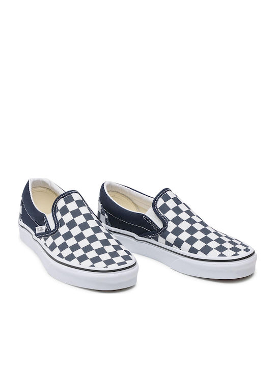 Checkerboard Текстил Мъжки Slip-On Dark Blue / White