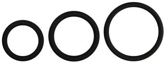 Easytoys Men Only Three Size Cock Ring Set Black