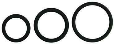 Easytoys Men Only Three Size Cock Ring Set Black