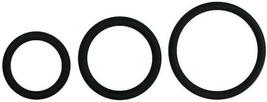 Easytoys Men Only Three Size Cock Ring Set Black