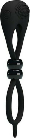 Pretty Love Locker Вибриращ Пръстен Петел и тестиси Black BI-0210149