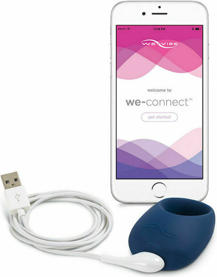 We-Vibe Pivot Rechargeable Cock Ring with App Vibrant Inel Cock Albastru 6701