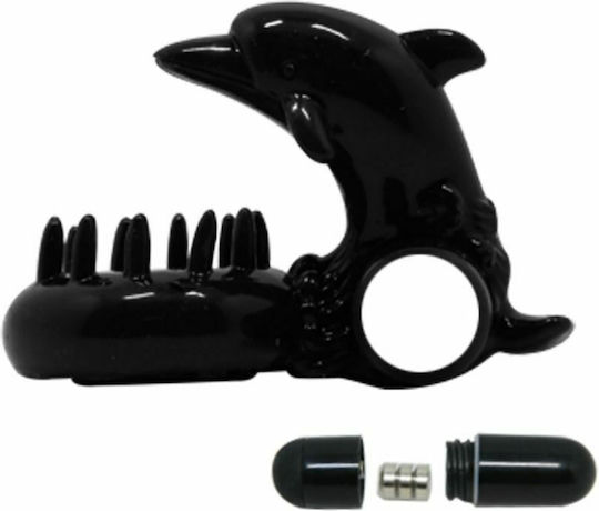 Baile Sweet Ring Clit Stimulating Dolphin Вибриращ Пръстен Петел Black