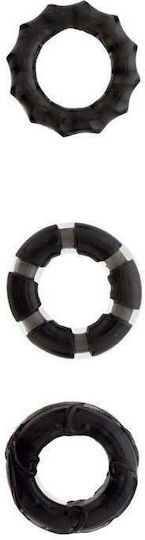 Dream Toys Menzstuff Stretchy Cock RIngs Smoke 3pcs