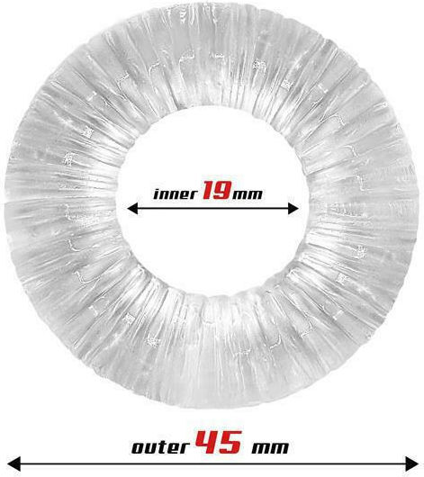 IntoYou Beast Rings Stripped Cock Ring 1.9cm Clear
