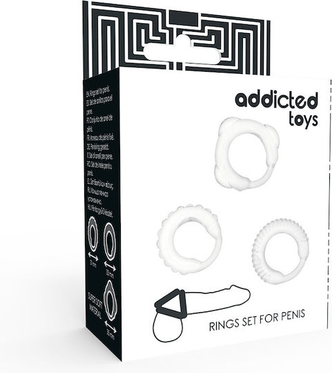 Addicted Toys Addicted Toys C-Ring Set Set Cock Rings Cock Clear 3buc