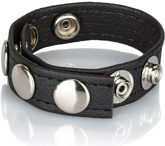 Calexotics Adonis Leather Multi-Snap Ring Cock Ring Schwanz Leder Schwarz
