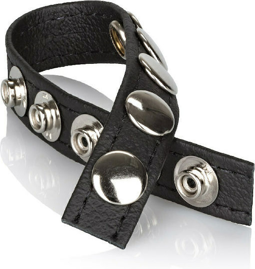 Calexotics Adonis Leather Multi-Snap Ring Пръстен Петел Кожа Черно