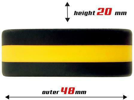 IntoYou Beast Rings Ribbon Silicone Cock Ring 36mm Black / Yellow