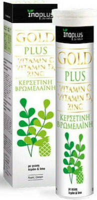 Ino Plus Plus Vit C, Vit D3 & Zinc Vitamin for Immune System Boost Lemon Lime 20 eff. tabs