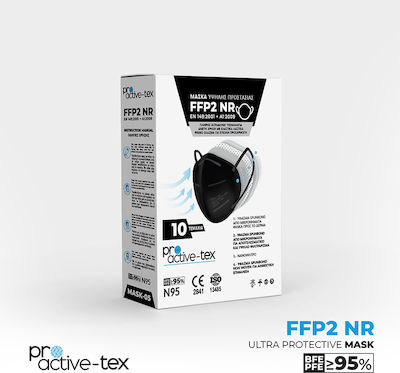 Pro Active-Tex Proactive-Tex Μάσκα Προστασίας FFP2 σε Μαύρο χρώμα 100τμχ