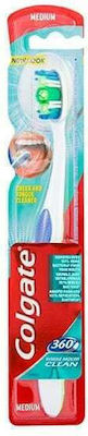 Colgate 360 Whole Mouth Clean Periuță de dinți Mediu Albastru 1buc