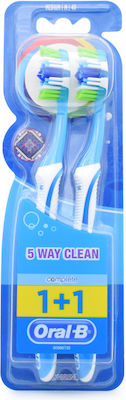 Oral-B Complete 5 Way Clean 40 1+1 Γαλάζιο - Γαλάζιο Medium