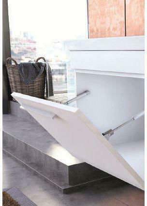 Drop Status 45 Countertop without Sink Glossy Lacquer L43xW25xH50cm White