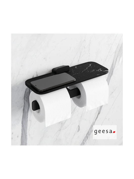 Geesa Wall-mounted Paper Holder Metallic Black