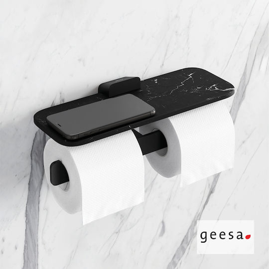 Geesa Επιτοίχια Χαρτοθήκη Μεταλλική Μαύρη