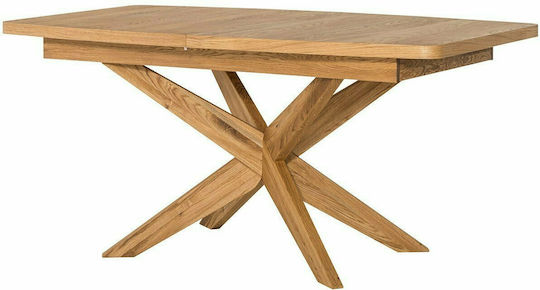 Vella Tisch Speisesaal Ausziehbar aus Massivholz Eiche 160(+50)x95x77cm