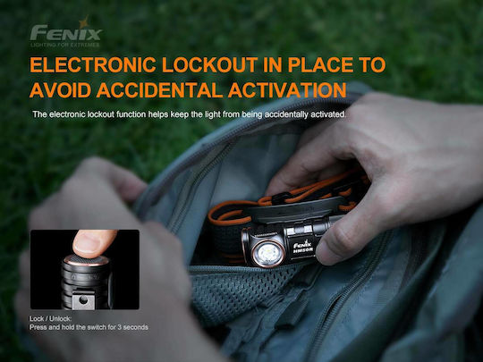 Fenix Επαναφορτιζόμενος Φακός Κεφαλής LED IP68 με Μέγιστη Φωτεινότητα 700lm HM50R V2