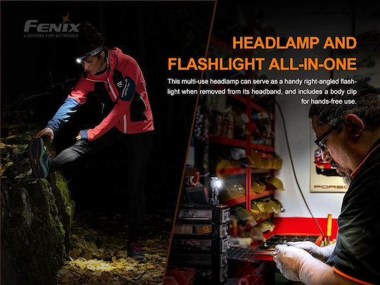 Fenix Επαναφορτιζόμενος Φακός Κεφαλής LED IP68 με Μέγιστη Φωτεινότητα 700lm HM50R V2