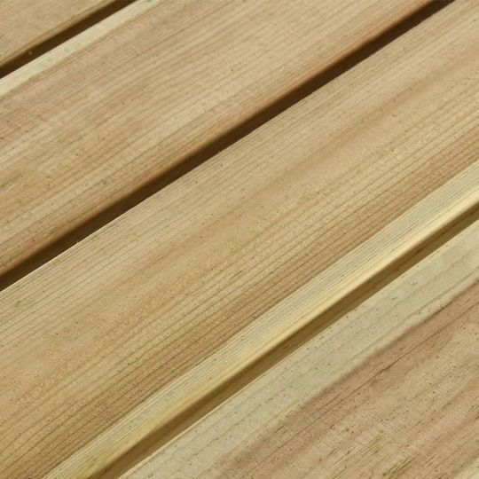 Outdoor Dinner Free Standing Wood Table Natural 220x122x72cm