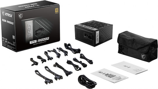 MSI MPG A1000G 1000W Black Computer Power Supply Full Modular 80 Plus Gold
